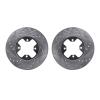 7002-67029 Drilled/Slotted Brake Rotors [Silver], 1984-1985 Infiniti/Nissan, Position: Front - image 1