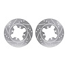 7002-67030 Drilled/Slotted Brake Rotors [Silver], 1984-1986 Infiniti/Nissan, Position: Front - image 1