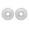 7002-67031 Drilled/Slotted Brake Rotors [Silver], 1989-1990 Infiniti/Nissan, Position: Front - image 1