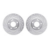7002-67032 Drilled/Slotted Brake Rotors [Silver], 1989-1996 Infiniti/Nissan, Position: Front - image 1