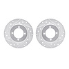 7002-67036 Drilled/Slotted Brake Rotors [Silver], 1974-1975 Infiniti/Nissan, Position: Front - image 1