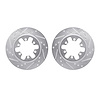 7002-67039 Drilled/Slotted Brake Rotors [Silver], 1985-1997 Infiniti/Nissan, Position: Front - image 1