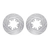 7002-67040 Drilled/Slotted Brake Rotors [Silver], 1985-2012 Infiniti/Nissan, Position: Front - image 1