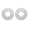 7002-67043 Drilled/Slotted Brake Rotors [Silver], 1985-2002 Infiniti/Nissan, Position: Front - image 1