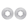 7002-67048 Drilled/Slotted Brake Rotors [Silver], 1998-2015 Infiniti/Nissan, Position: Front - image 1