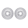 7002-67053 Drilled/Slotted Brake Rotors [Silver], 2007-2017 Multiple Makes/Models, Position: Front - image 1
