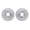 7002-67056 Drilled/Slotted Brake Rotors [Silver], 2012-2019 Infiniti/Nissan, Position: Front - image 1
