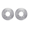 7002-67060 Drilled/Slotted Brake Rotors [Silver], 2012-2021 Infiniti/Nissan, Position: Front - image 1