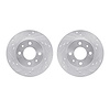 7002-67061 Drilled/Slotted Brake Rotors [Silver], 1986-2017 Infiniti/Nissan, Position: Front - image 1