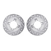 7002-67065 Drilled/Slotted Brake Rotors [Silver], 1982-1986 Infiniti/Nissan, Position: Front - image 1