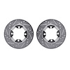 7002-67073 Drilled/Slotted Brake Rotors [Silver], 1982-1986 Infiniti/Nissan, Position: Front - image 1