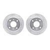 7002-67074 Drilled/Slotted Brake Rotors [Silver], 1985-1989 Infiniti/Nissan, Position: Front - image 1
