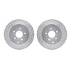 7002-67079 Drilled/Slotted Brake Rotors [Silver], Fits Select Infiniti/Nissan, Position: Rear - image 1