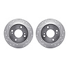 7002-67080 Drilled/Slotted Brake Rotors [Silver], 1990-2006 Infiniti/Nissan, Position: Rear - image 1