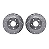 7002-67082 Drilled/Slotted Brake Rotors [Silver], 1994-2004 Infiniti/Nissan, Position: Rear - image 1