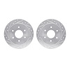 7002-67083 Drilled/Slotted Brake Rotors [Silver], 2004-2015 Infiniti/Nissan, Position: Rear - image 1