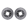 7002-67087 Drilled/Slotted Brake Rotors [Silver], 1991-2006 Infiniti/Nissan, Position: Rear - image 1