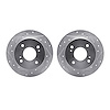7002-67088 Drilled/Slotted Brake Rotors [Silver], 1989-1998 Infiniti/Nissan, Position: Rear - image 1