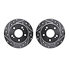 7002-67089 Drilled/Slotted Brake Rotors [Silver], 1994-1998 Infiniti/Nissan, Position: Rear - image 1