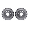 7002-67093 Drilled/Slotted Brake Rotors [Silver], Fits Select Multiple Makes/Models, Position: Rear - image 1