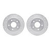 7002-67094 Drilled/Slotted Brake Rotors [Silver], Fits Select Infiniti/Nissan, Position: Rear