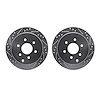 7002-67095 Drilled/Slotted Brake Rotors [Silver], Fits Select Multiple Makes/Models, Position: Rear - image 1