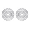 7002-67098 Drilled/Slotted Brake Rotors [Silver], 1984-1987 Infiniti/Nissan, Position: Rear - image 1
