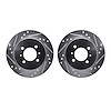 7002-67102 Drilled/Slotted Brake Rotors [Silver], 1991-1994 Infiniti/Nissan, Position: Rear - image 1