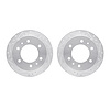 7002-67103 Drilled/Slotted Brake Rotors [Silver], 1988-1995 Infiniti/Nissan, Position: Rear - image 1