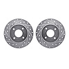 7002-67105 Drilled/Slotted Brake Rotors [Silver], 2004-2006 Infiniti/Nissan, Position: Rear - image 1