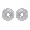 7002-68003 Drilled/Slotted Brake Rotors [Silver], 2003-2008 Infiniti/Nissan, Position: Front - image 1