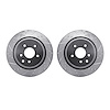 7002-68012 Drilled/Slotted Brake Rotors [Silver], 2007-2015 Infiniti/Nissan, Position: Rear - image 1