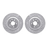 7002-68013 Drilled/Slotted Brake Rotors [Silver], 2008-2020 Infiniti/Nissan, Position: Rear - image 1