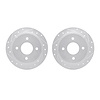 7002-68015 Drilled/Slotted Brake Rotors [Silver], 1990-1992 Infiniti/Nissan, Position: Rear - image 1