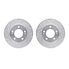 7002-72001 Drilled/Slotted Brake Rotors [Silver], 1983-1989 Multiple Makes/Models, Position: Front - image 1