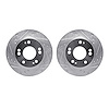 7002-72002 Drilled/Slotted Brake Rotors [Silver], 1990-2005 Multiple Makes/Models, Position: Front - image 1