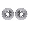 7002-72003 Drilled/Slotted Brake Rotors [Silver], 2000-2012 Multiple Makes/Models, Position: Front - image 1
