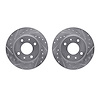 7002-72004 Drilled/Slotted Brake Rotors [Silver], 1985-1991 Multiple Makes/Models, Position: Front - image 1