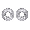 7002-72008 Drilled/Slotted Brake Rotors [Silver], 1984-1990 Multiple Makes/Models, Position: Front - image 1
