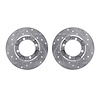 7002-72009 Drilled/Slotted Brake Rotors [Silver], 1991-1992 Multiple Makes/Models, Position: Front - image 1