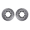 7002-72010 Drilled/Slotted Brake Rotors [Silver], 1991-1992 Multiple Makes/Models, Position: Front - image 1