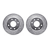 7002-72011 Drilled/Slotted Brake Rotors [Silver], 1988-2007 Multiple Makes/Models, Position: Front