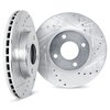 7002-72011 Drilled/Slotted Brake Rotors [Silver], 1988-2007 Multiple Makes/Models, Position: Front - image 2