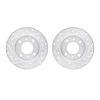 7002-72012 Drilled/Slotted Brake Rotors [Silver], 1992-1996 Multiple Makes/Models, Position: Front - image 1
