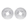 7002-72013 Drilled/Slotted Brake Rotors [Silver], 1992-2000 Multiple Makes/Models, Position: Front - image 1