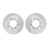 7002-72033 Drilled/Slotted Brake Rotors [Silver], 1991-1992 Mitsubishi, Position: Front - image 1