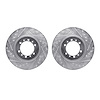 7002-72035 Drilled/Slotted Brake Rotors [Silver], 1990-2004 Mitsubishi, Position: Front - image 1