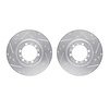 7002-72036 Drilled/Slotted Brake Rotors [Silver], 1994-2000 Mitsubishi, Position: Front - image 1