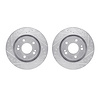 7002-72039 Drilled/Slotted Brake Rotors [Silver], Fits Select Mitsubishi, Position: Front - image 1