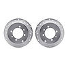 7002-72046 Drilled/Slotted Brake Rotors [Silver], 1992-2004 Multiple Makes/Models, Position: Rear - image 1